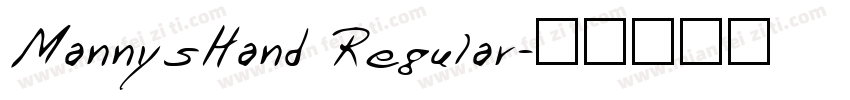 MannysHand Regular字体转换